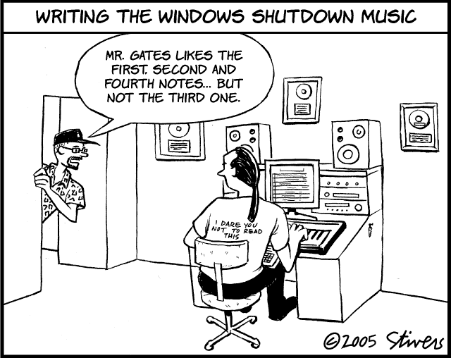 Writing the Windows shutdown music